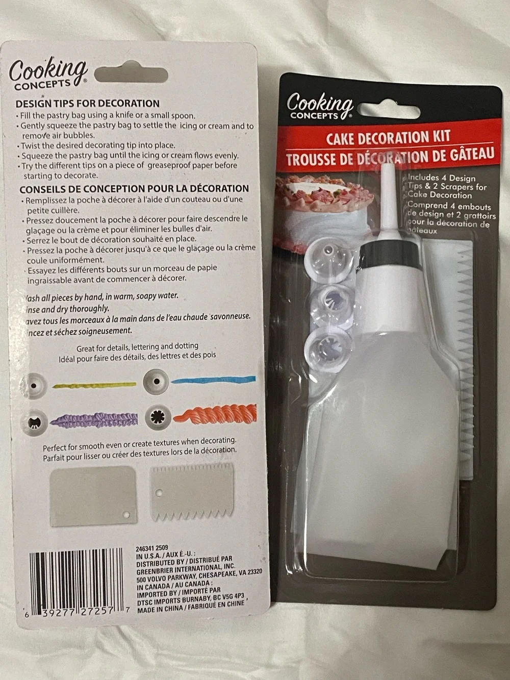 Cooking Concepts White Cake Decoration Kit – 4-Piece Piping Set